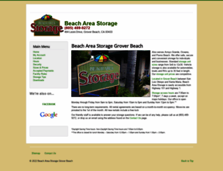 beachareastorage.com screenshot