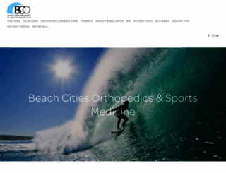 beachcitiesortho.com screenshot