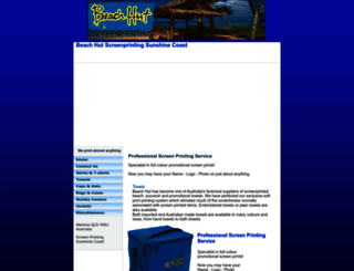 beachhutscreenprinting.com.au screenshot