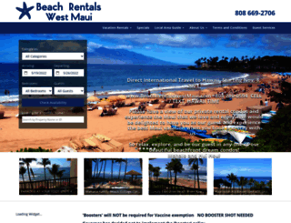beachrentalswestmaui.com screenshot