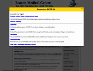 beaconmedicalcentre.com screenshot