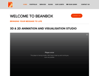 beanboxanimation.co.uk screenshot