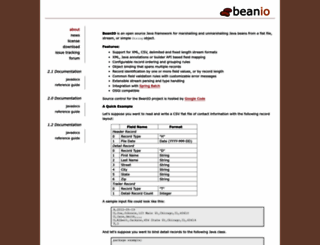 beanio.org screenshot