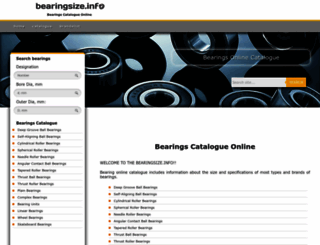 bearingsize.info screenshot