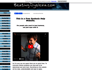 beatingdyslexia.com screenshot