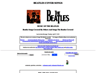 beatlescovers.bizerks.com screenshot