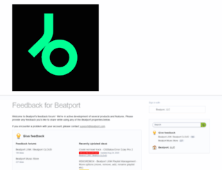 beatport.uservoice.com screenshot