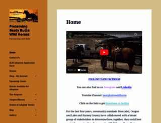 beatybuttewildhorses.com screenshot