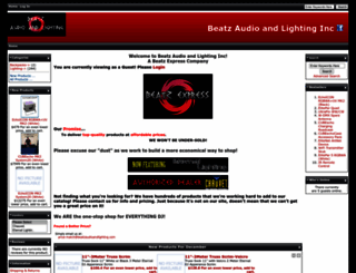 beatzaudioandlighting.com screenshot