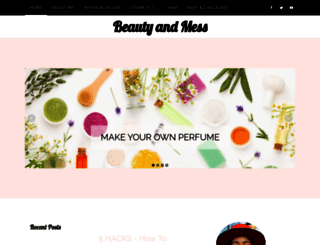beautyandmess.com screenshot