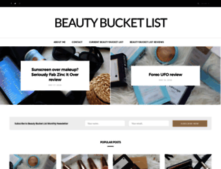 beautybucketlist.com screenshot