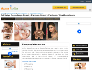 beautyparlour-visakhapatnam.apnaindia.com screenshot