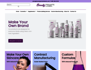 beautyprivatelabels.com screenshot