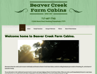 beavercreekfarmcabins.com screenshot