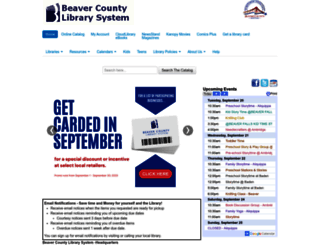 beaverlibraries.org screenshot