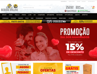 bebidaonline.com.br screenshot