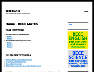 becemaths.ghana5.com screenshot