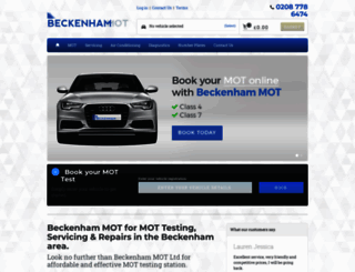 beckenham-mot.co.uk screenshot
