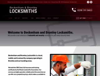 beckenhamandbromleylocksmiths.co.uk screenshot