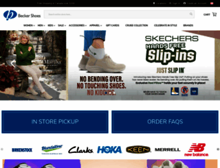 beckershoes.com screenshot