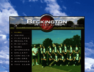 beckingtoncricketclub.co.uk screenshot