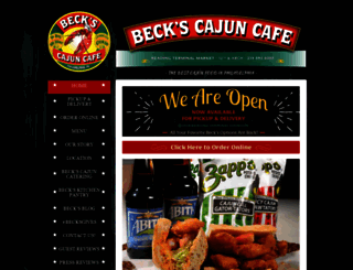 beckscajuncafe.com screenshot