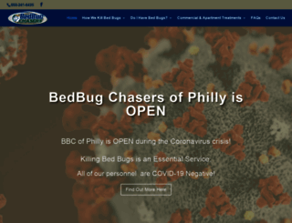 bedbugchasersofphilly.com screenshot