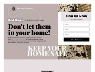 bedbugdatabase.com screenshot