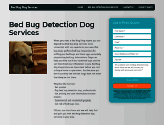 bedbugdogservices.com screenshot