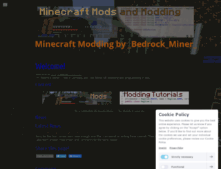bedrockminer.jimdo.com screenshot
