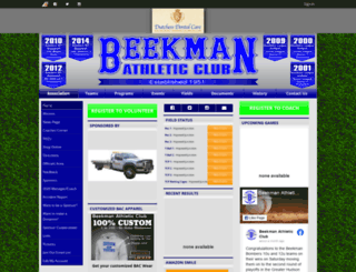 beekmanathleticclub.com screenshot