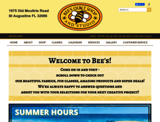 beesquiltshop.com screenshot