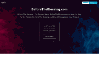 beforetheblessing.com screenshot
