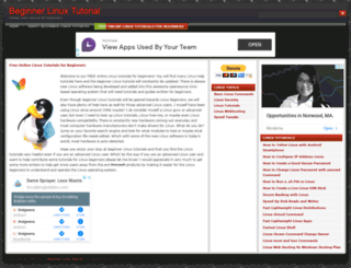 beginnerlinuxtutorial.com screenshot
