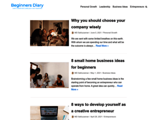 beginnersdiary.com screenshot