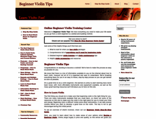 beginnerviolintips.com screenshot