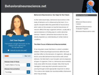 behavioralneuroscience.net screenshot
