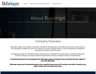 behringerinvestments.com screenshot