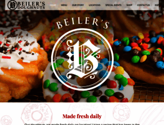 beilersdoughnuts.com screenshot