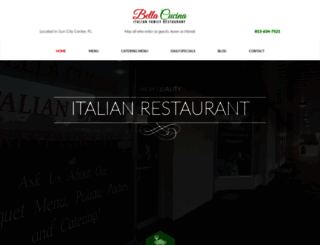 bellacucinaitalianrestaurant.com screenshot