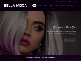 bellamodahairspa.ca screenshot