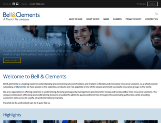 bellandclements.com screenshot
