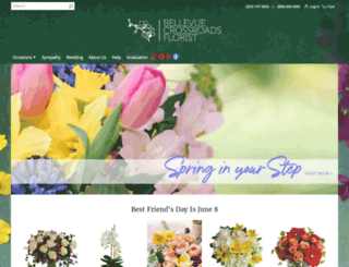 bellevuecrossroadsflowers.com screenshot