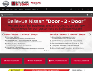 bellevuenissan.com screenshot