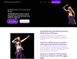 bellydancelessonsonline.com screenshot