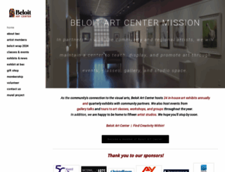 beloitartcenter.com screenshot