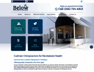 belowchiropractic.com screenshot