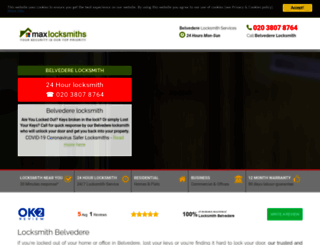 belvederelocksmiths.co.uk screenshot
