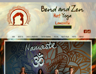 bendandzenhotyoga.com screenshot
