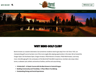 bendgolfclub.com screenshot